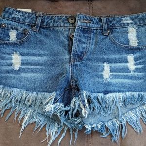 Distressed Jean Shorts